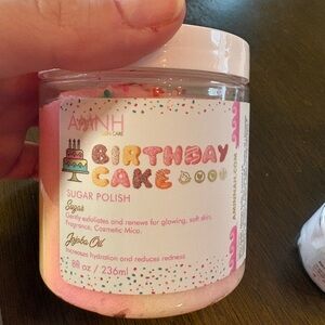 Aninah Birthday Cake Sugar Polish - Pink Exfoliating Scrub